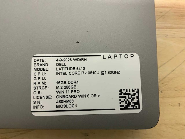 Dell latitude 5410(i7) laptop - afbeelding 8 van  8