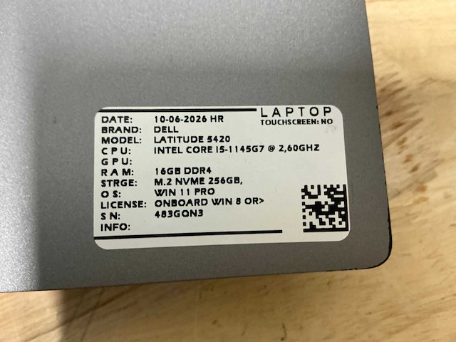 Dell latitude 5420 laptop (2x) - afbeelding 7 van  9