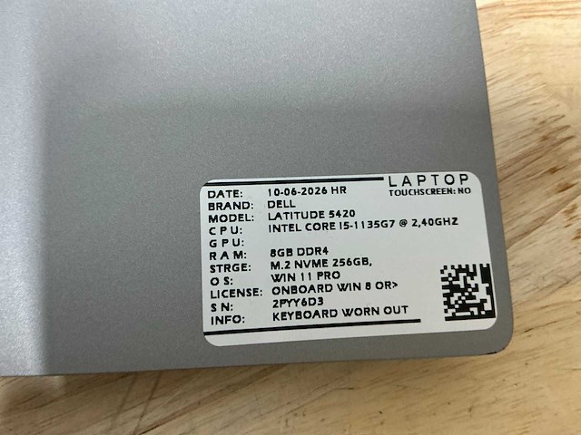 Dell latitude 5420 laptop (2x) - afbeelding 8 van  9