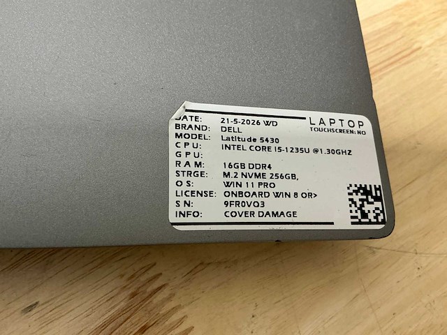 Dell latitude 5430(i5-gen12) laptop (2x) - afbeelding 9 van  11