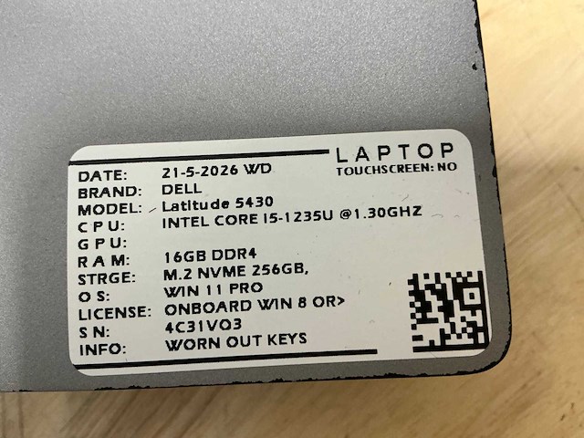 Dell latitude 5430(i5-gen12) laptop (2x) - afbeelding 11 van  11