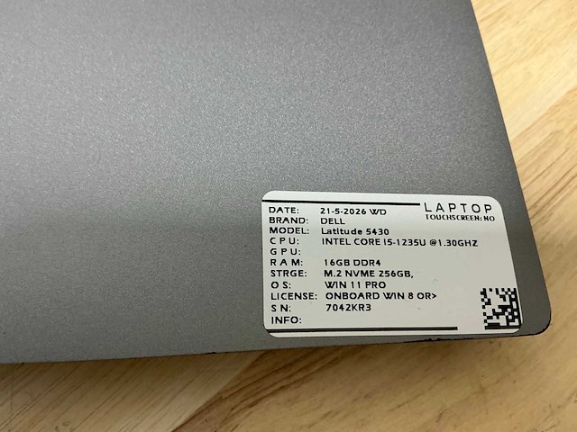 Dell latitude 5430(i5-gen12) laptop - afbeelding 7 van  7
