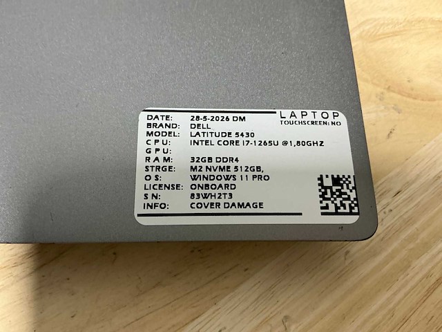 Dell latitude 5430(i7-gen12) laptop - afbeelding 7 van  8