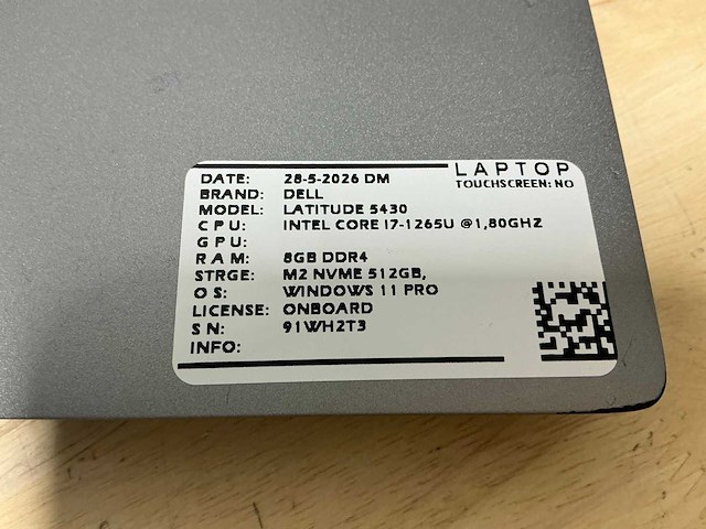 Dell latitude 5430(i7-gen12) laptop - afbeelding 7 van  7