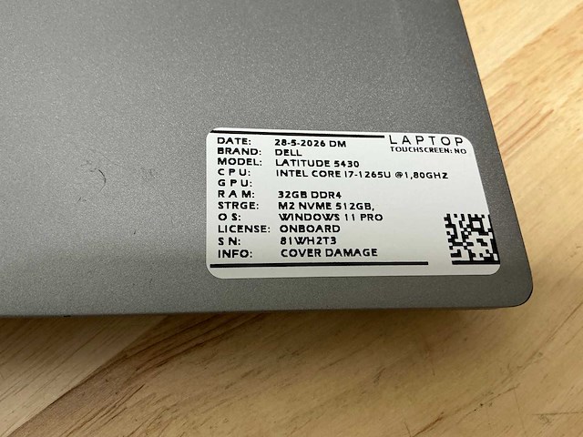 Dell latitude 5430(i7-gen12) laptop - afbeelding 7 van  9
