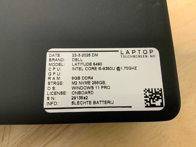 Dell latitude 5490 laptop (4x) - afbeelding 2 van  12