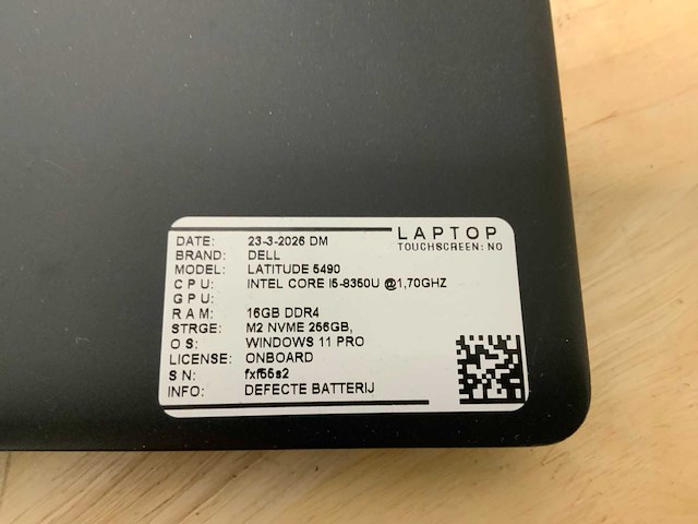 Dell latitude 5490 laptop (4x) - afbeelding 3 van  12