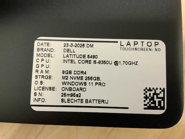 Dell latitude 5490 laptop (4x) - afbeelding 2 van  11