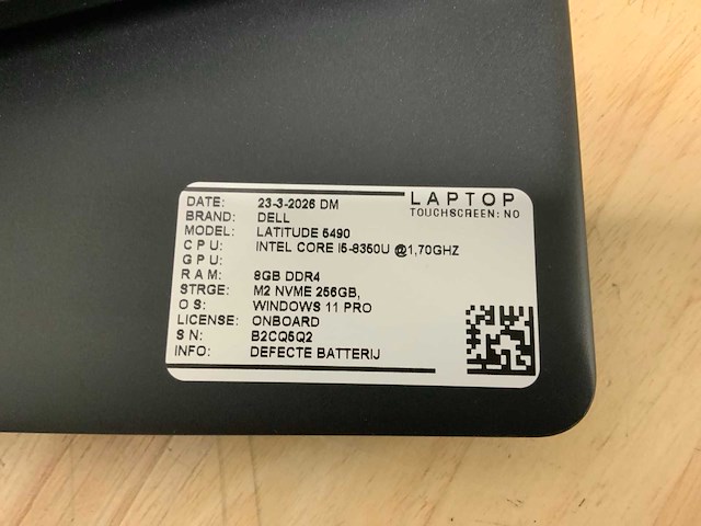 Dell latitude 5490 laptop (4x) - afbeelding 10 van  11