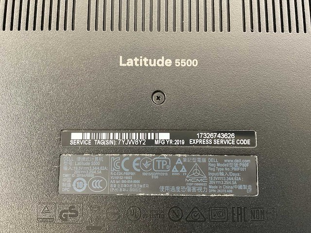 Dell latitude 5500 15,6”, core(tm) i7 8th gen, 16 gb ram, 512 gb nvme laptops (2x) - afbeelding 7 van  15