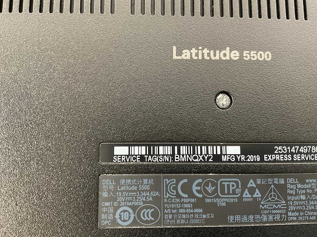 Dell latitude 5500 15,6”, core(tm) i7 8th gen, 16 gb ram, 512 gb nvme laptops (2x) - afbeelding 14 van  15
