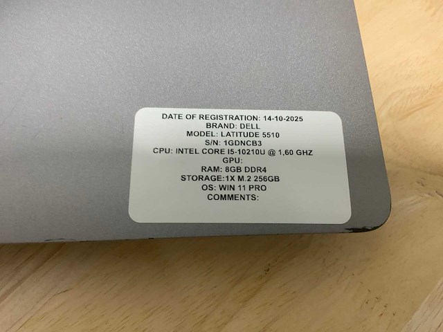 Dell latitude 5510 laptop (2x) - afbeelding 8 van  8