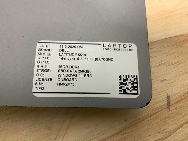 Dell latitude 5510 laptop (2x) - afbeelding 4 van  13
