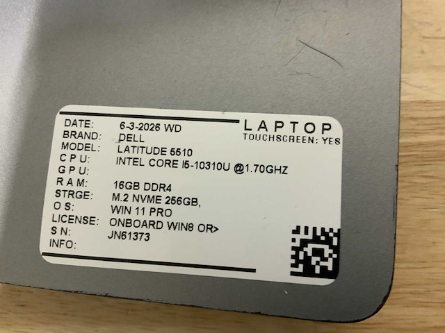 Dell latitude 5510 laptop (2x) - afbeelding 7 van  7