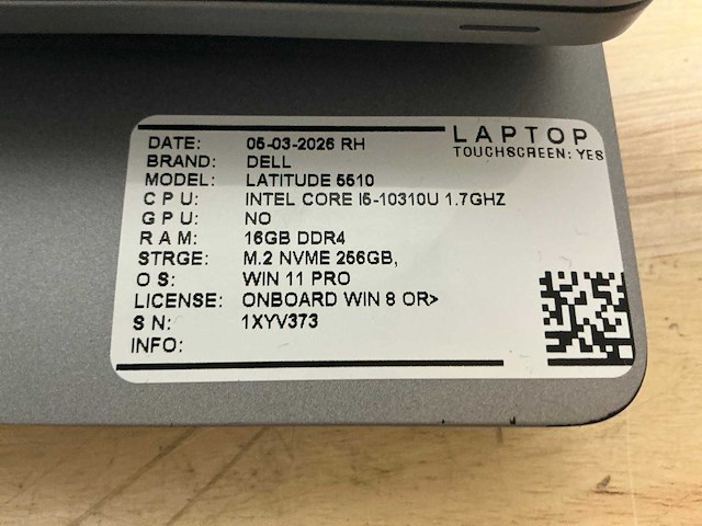 Dell latitude 5510 laptop (2x) - afbeelding 1 van  2