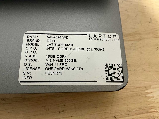 Dell latitude 5510 laptop (2x) - afbeelding 7 van  8