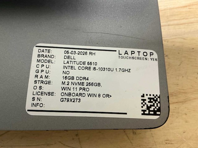 Dell latitude 5510 laptop (2x) - afbeelding 7 van  8