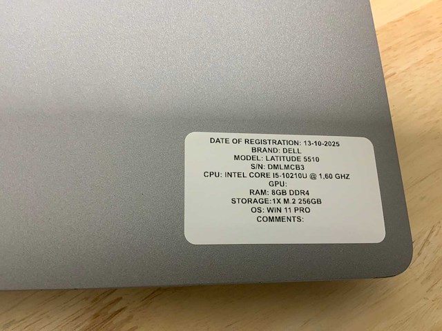 Dell latitude 5510 laptop - afbeelding 7 van  7