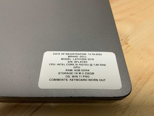 Dell latitude 5510 laptop - afbeelding 4 van  8