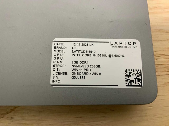 Dell latitude 5510 laptop - afbeelding 7 van  7