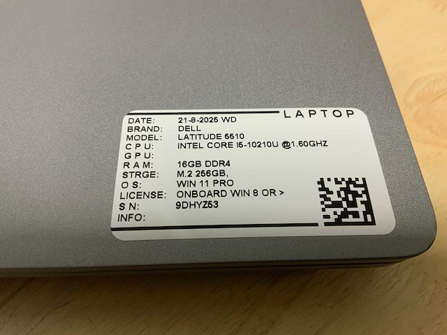 Dell latitude 5510 laptop - afbeelding 2 van  8