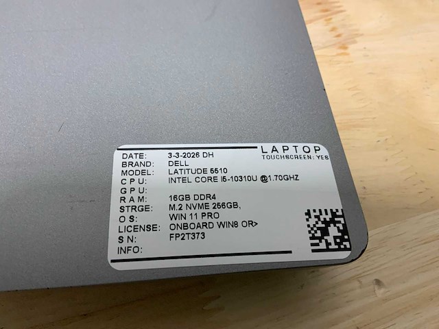 Dell latitude 5510 laptop - afbeelding 9 van  9