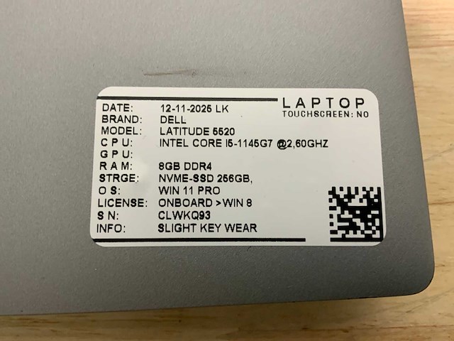 Dell latitude 5520 laptop (2x) - afbeelding 2 van  11