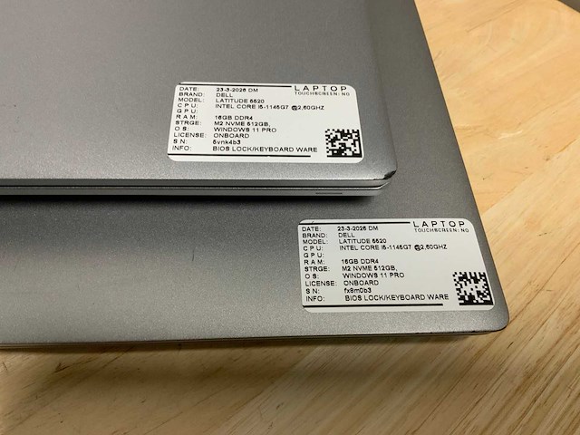 Dell latitude 5520 laptop (2x) - afbeelding 4 van  7
