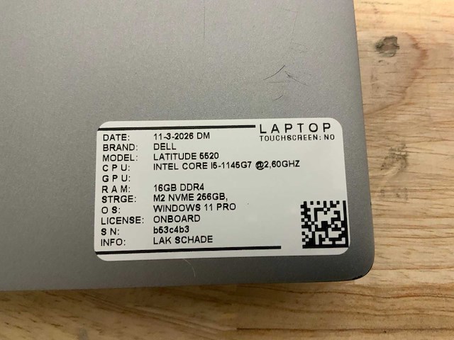 Dell latitude 5520 laptop (2x) - afbeelding 2 van  10