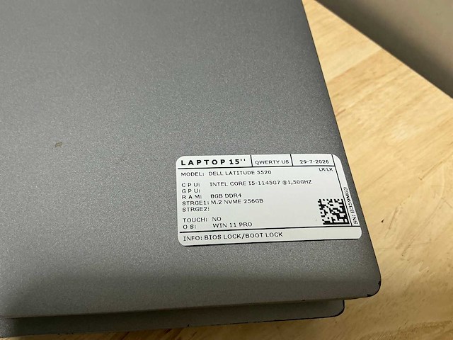 Dell latitude 5520 laptop (2x) - afbeelding 8 van  10