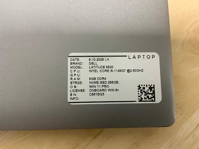 Dell latitude 5520 laptop - afbeelding 9 van  9