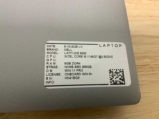 Dell latitude 5520 laptop - afbeelding 9 van  9