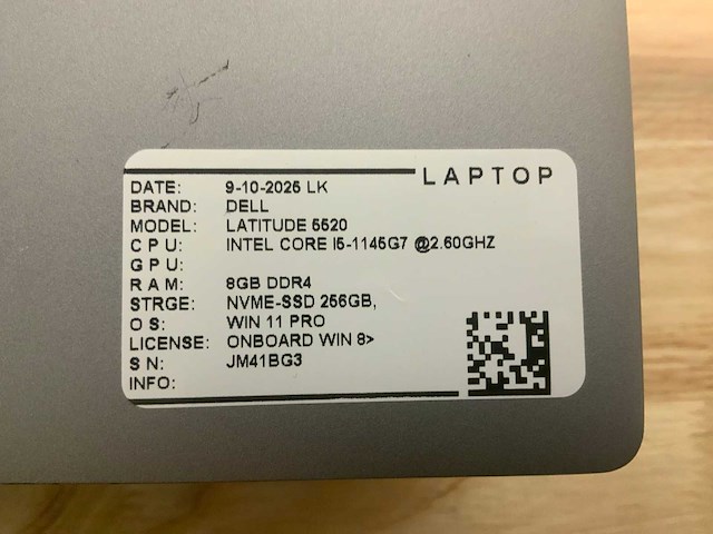 Dell latitude 5520 laptop - afbeelding 9 van  9