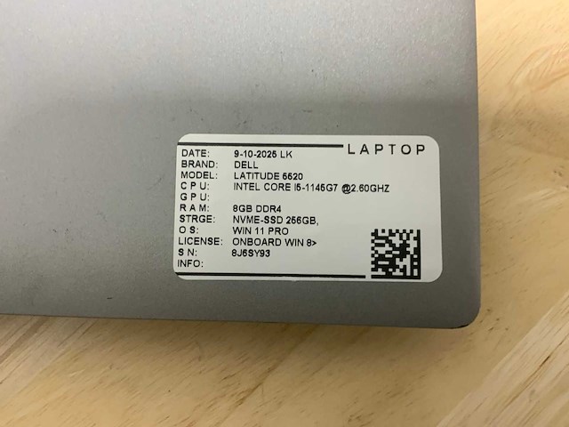 Dell latitude 5520 laptop - afbeelding 9 van  9