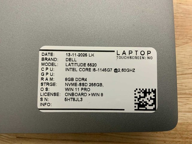 Dell latitude 5520 laptop - afbeelding 9 van  9