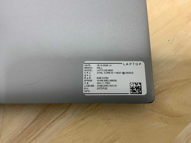 Dell latitude 5520 laptop - afbeelding 7 van  8