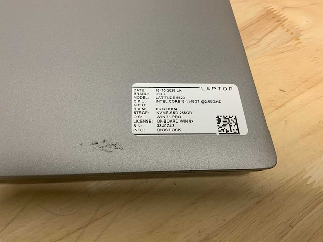 Dell latitude 5520 laptop - afbeelding 8 van  9