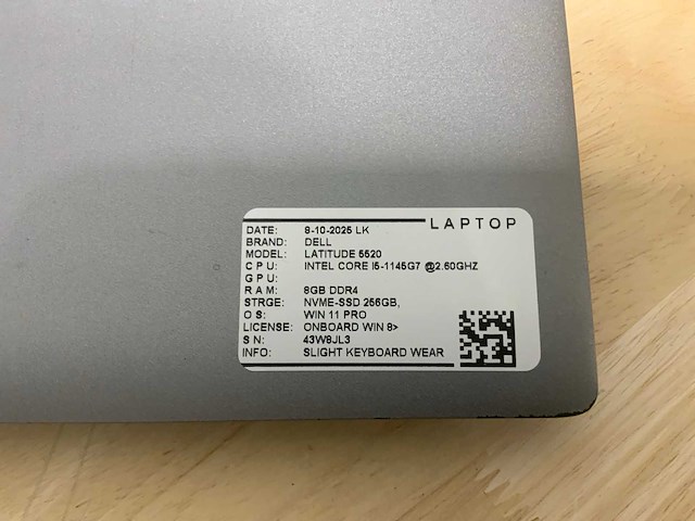 Dell latitude 5520 laptop - afbeelding 10 van  10