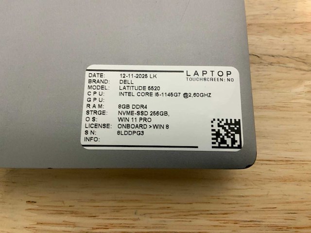 Dell latitude 5520 laptop - afbeelding 9 van  9