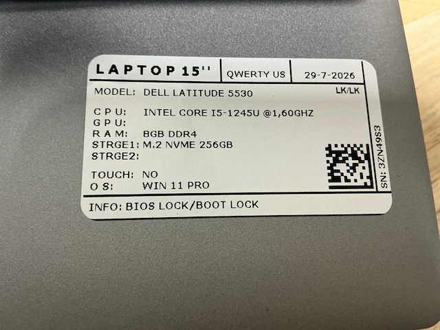 Dell latitude 5530 laptop (2x) - afbeelding 6 van  7