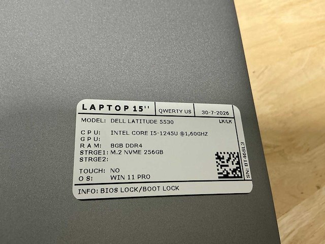 Dell latitude 5530 laptop (2x) - afbeelding 7 van  7