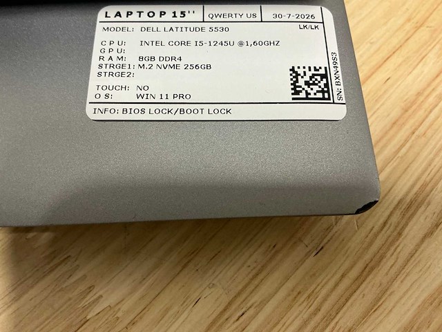 Dell latitude 5530 laptop (2x) - afbeelding 6 van  8