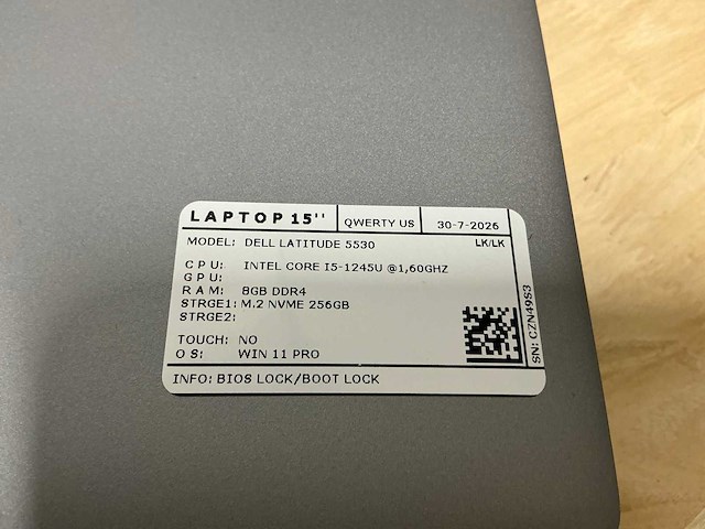 Dell latitude 5530 laptop (2x) - afbeelding 7 van  7