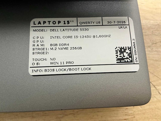 Dell latitude 5530 laptop (2x) - afbeelding 6 van  8