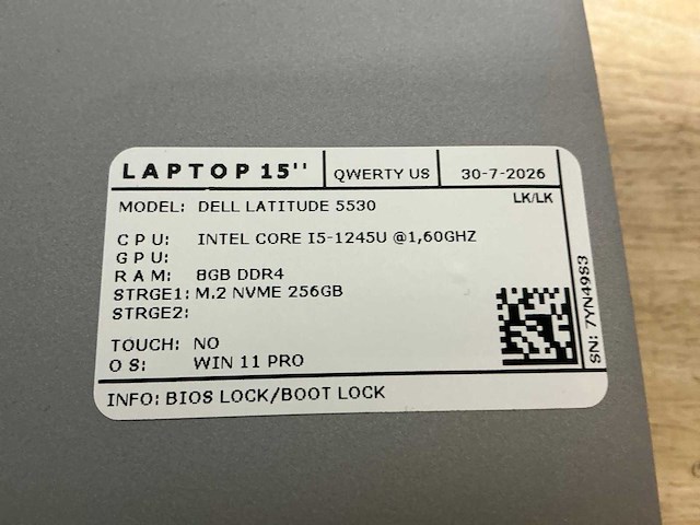 Dell latitude 5530 laptop (2x) - afbeelding 7 van  8