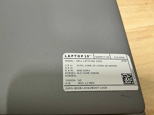 Dell latitude 5530 laptop (2x) - afbeelding 7 van  9