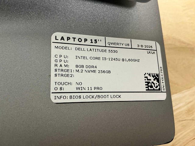 Dell latitude 5530 laptop (2x) - afbeelding 8 van  9