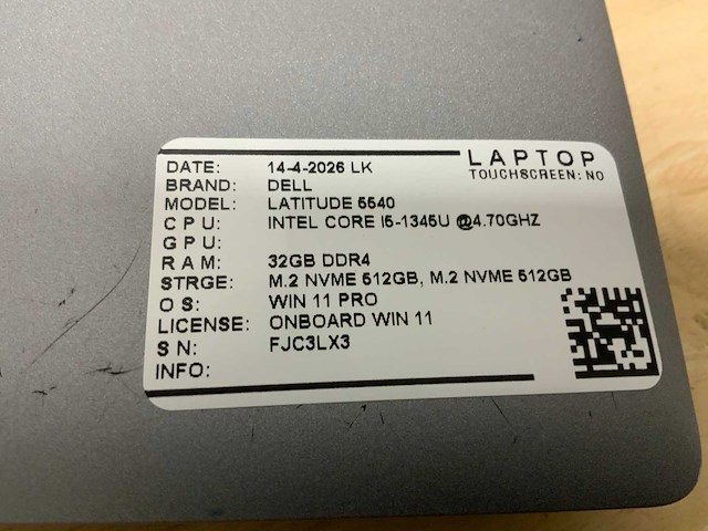 Dell latitude 5540(i5-gen13) laptop - afbeelding 8 van  8