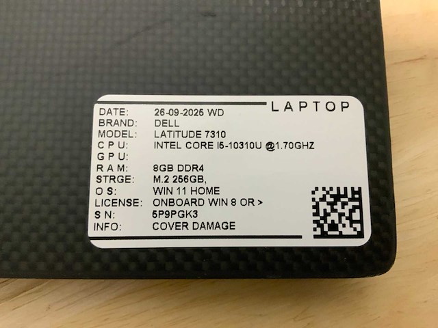 Dell latitude 7310 laptop - afbeelding 9 van  9