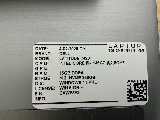 Dell latitude 7420 laptop (2x) - afbeelding 7 van  8